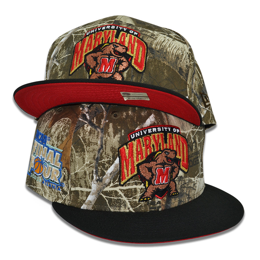 Maryland Terrapins "TRAPPIN TERPS" Exclusive New Era 59Fifty Fitted Hat - Real Tree/Black