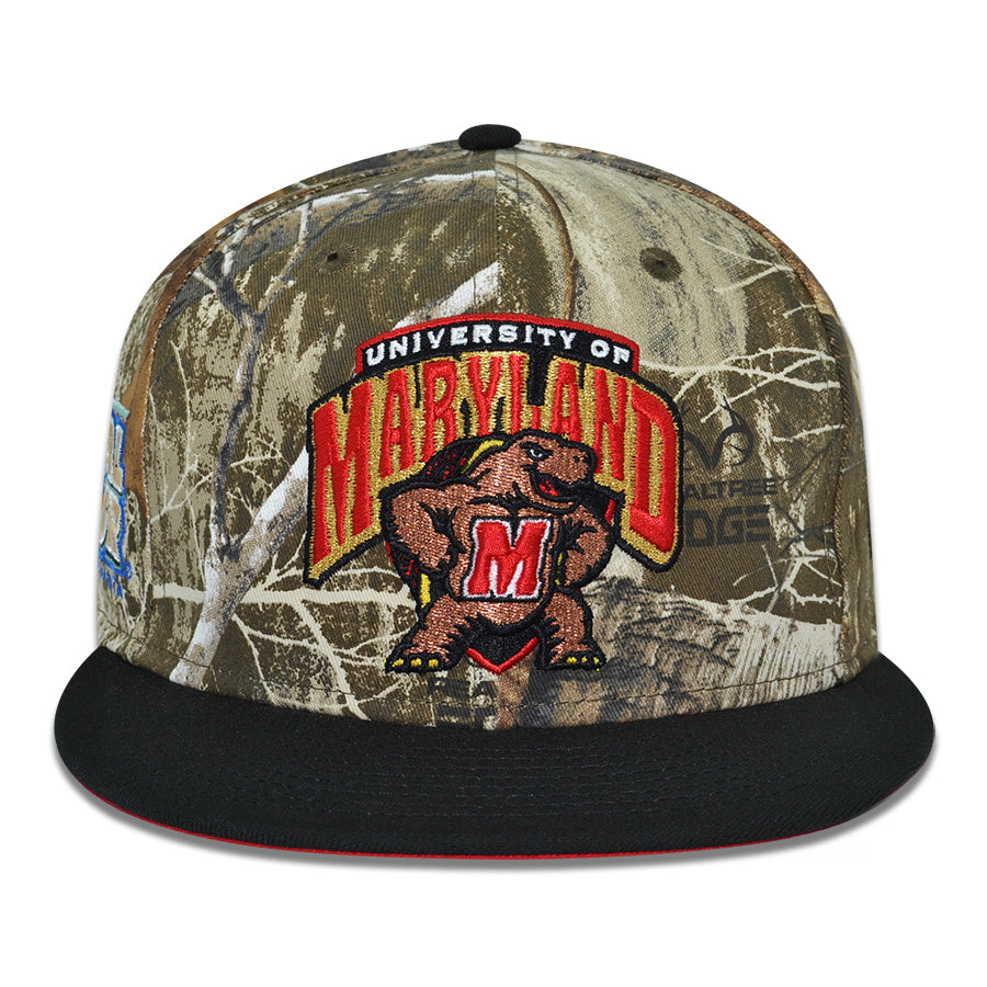 Maryland Terrapins "TRAPPIN TERPS" Exclusive New Era 59Fifty Fitted Hat - Real Tree/Black
