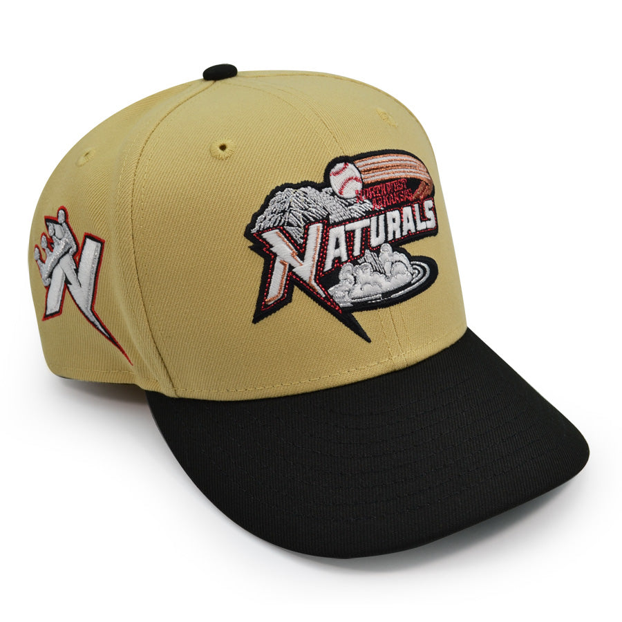 Northwest Arkansas Naturals Exclusive New Era 59Fifty Fitted Hat - Vegas Gold/Black