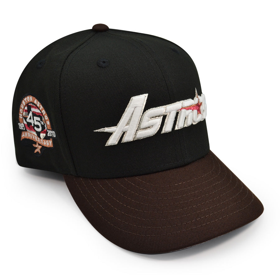 Houston Astros 45th Anniversary Exclusive New Era 59Fifty Fitted Hat - Black/Walnut