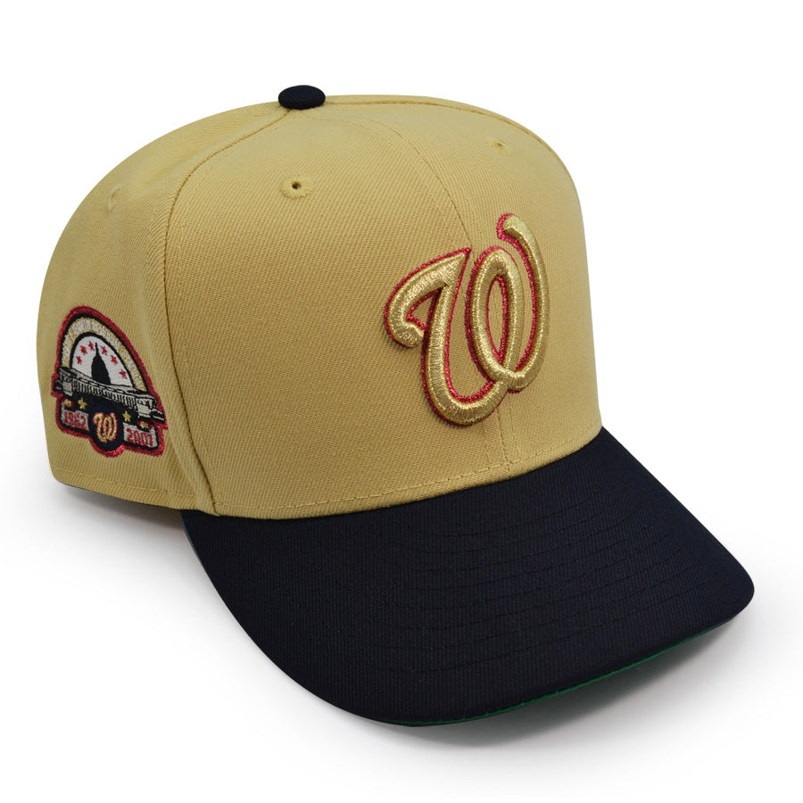 Washington Nationals 45 Years RFK Exclusive New Era 59Fifty Fitted Hat - Vegas Gold/Navy