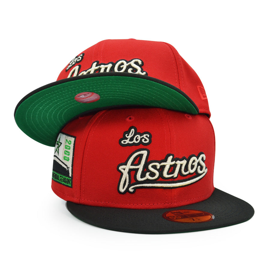 Houston Los Astros 2000 INAUGURAL SEASON Exclusive New Era 59Fifty Fitted Hat - Scarlet/Black