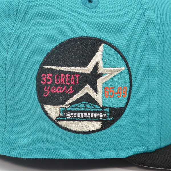 Houston Astros 35th YEARS Exclusive New Era 59Fifty Fitted Hat - Teal Breeze/Black