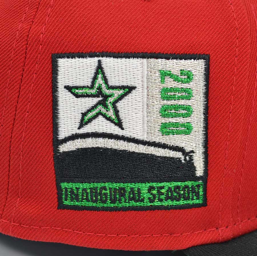 Houston Los Astros 2000 INAUGURAL SEASON Exclusive New Era 59Fifty Fitted Hat - Scarlet/Black