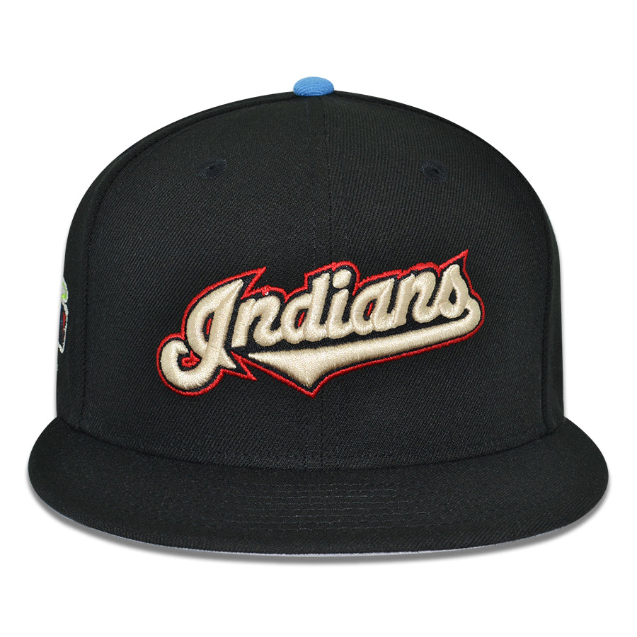 Cleveland Indians "NIGHT WOLF" Exclusive New Era 59Fifty Fitted Hat - Black