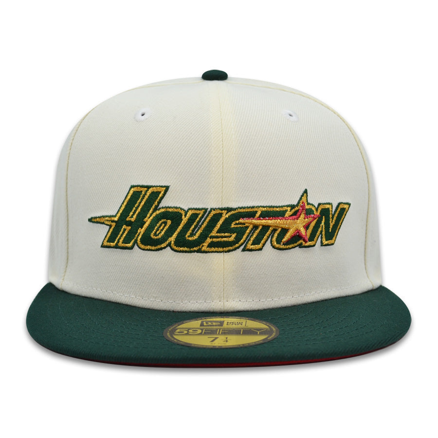 Houston Astros 35 Years Exclusive New Era 59Fifty Fitted Hat - Chrome/Pine