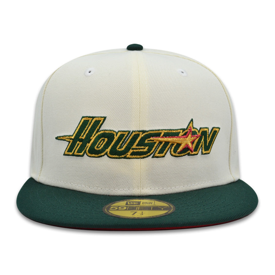 Houston Astros 35 Years Exclusive New Era 59Fifty Fitted Hat - Chrome/Pine