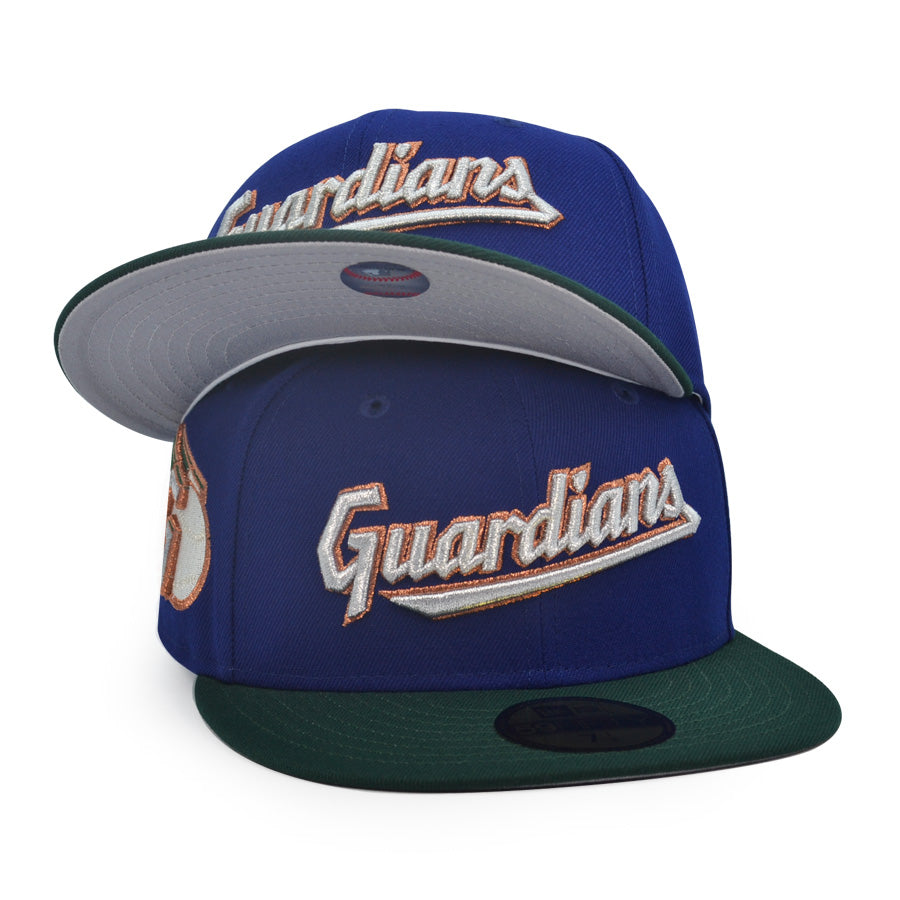 Cleveland Guardians ALTERNATE WINGS Exclusive New Era 59Fifty Fitted Hat - Royal/Dark Green