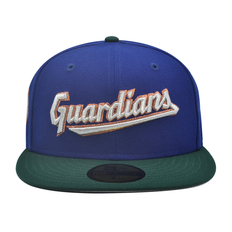 Cleveland Guardians ALTERNATE WINGS Exclusive New Era 59Fifty Fitted Hat - Royal/Dark Green