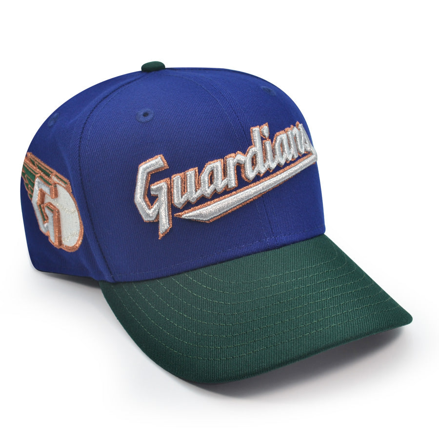 Cleveland Guardians ALTERNATE WINGS Exclusive New Era 59Fifty Fitted Hat - Royal/Dark Green