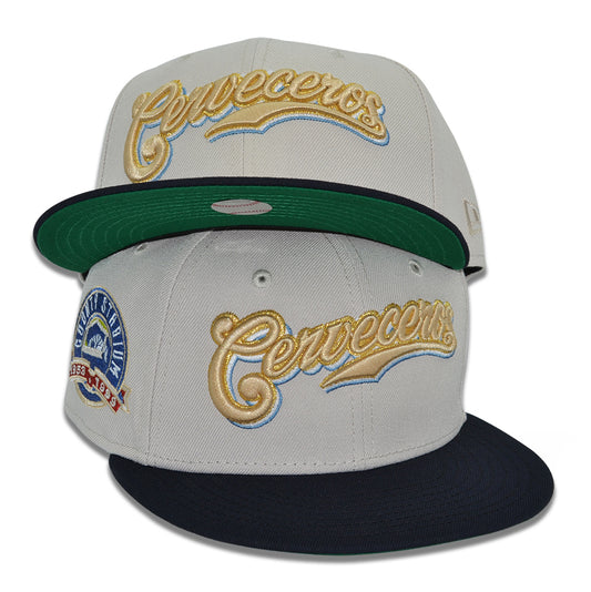 Milwaukee Brewers Cerveceros "TECATE" Exclusive New Era 59Fifty Fitted Hat - Stone/Black