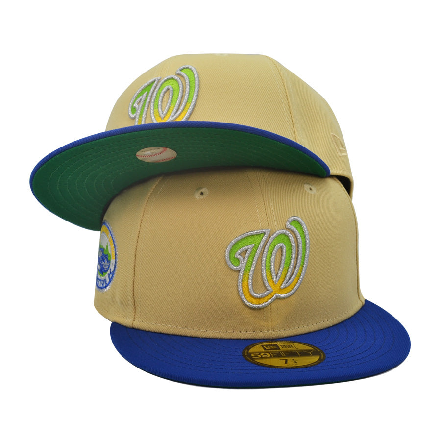 Washington Nationals 2008 INAUGURATION Exclusive New Era 59Fifty Fitted Hat - Vegas Gold/Royal