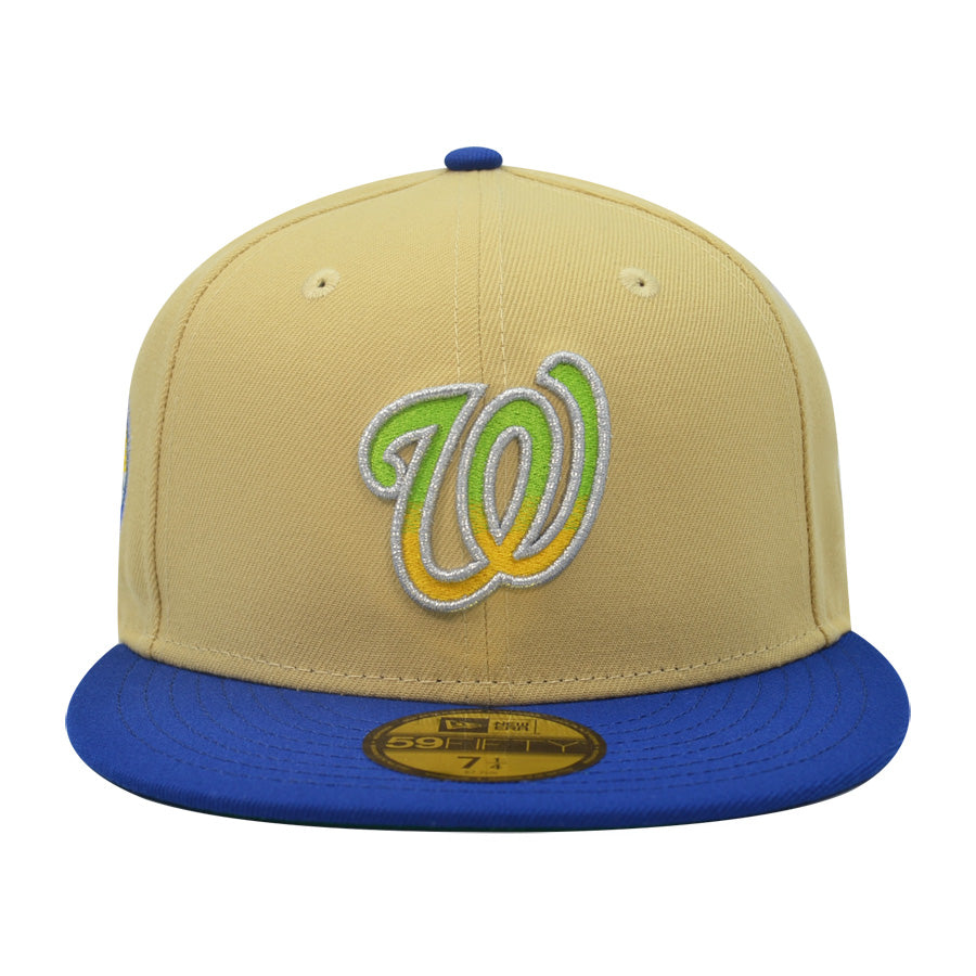 Washington Nationals 2008 INAUGURATION Exclusive New Era 59Fifty Fitted Hat - Vegas Gold/Royal