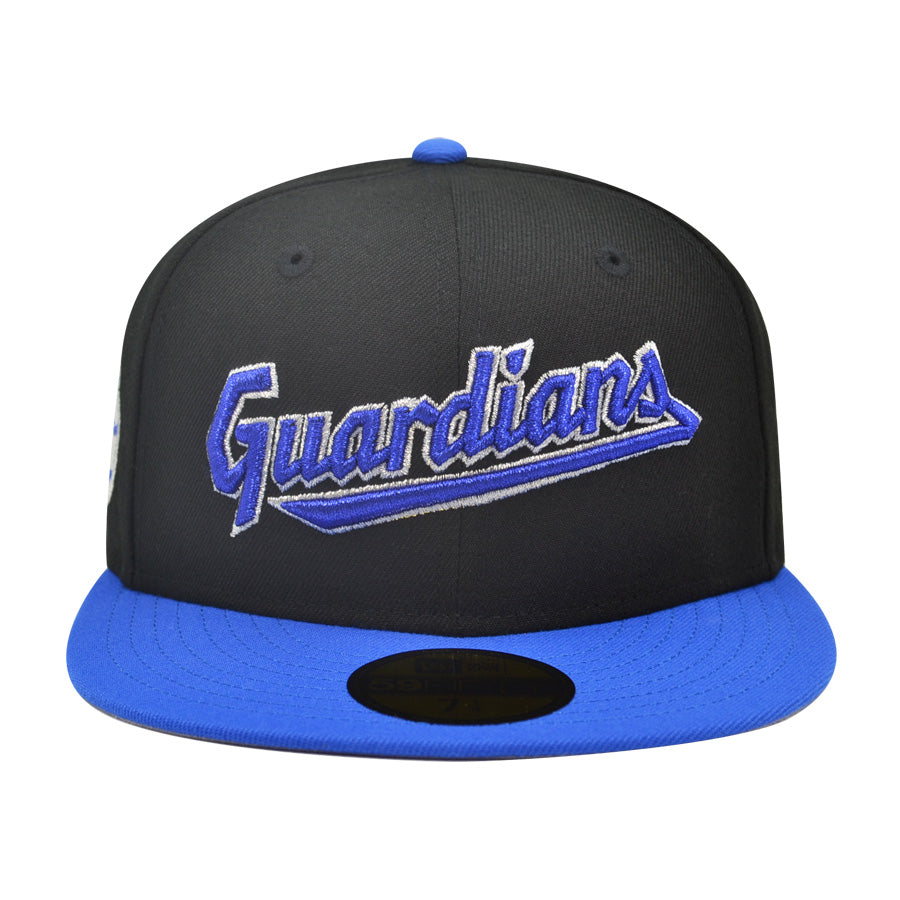 Cleveland Guardians ALTERNATE WINGS Exclusive New Era 59Fifty Fitted Hat - Black/Blue Bead