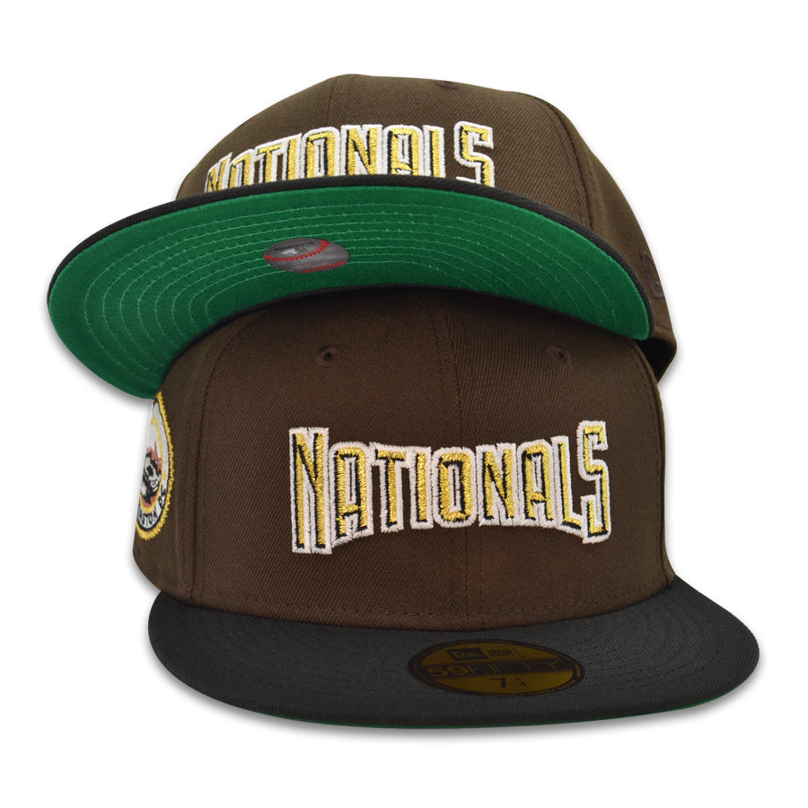 Washington Nationals NEW SCRIPT 2008 INAUGURAL SEASON Exclusive New Era 59Fifty Fitted Hat - Walnut/Black