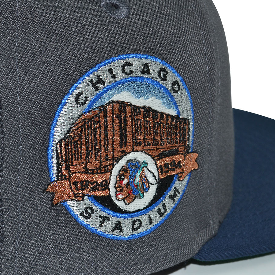Chicago Blackhawks "CHI CHI HAWKS" Exclusive New Era 59Fifty Fitted Hat - Dark Graphite/Oceanside