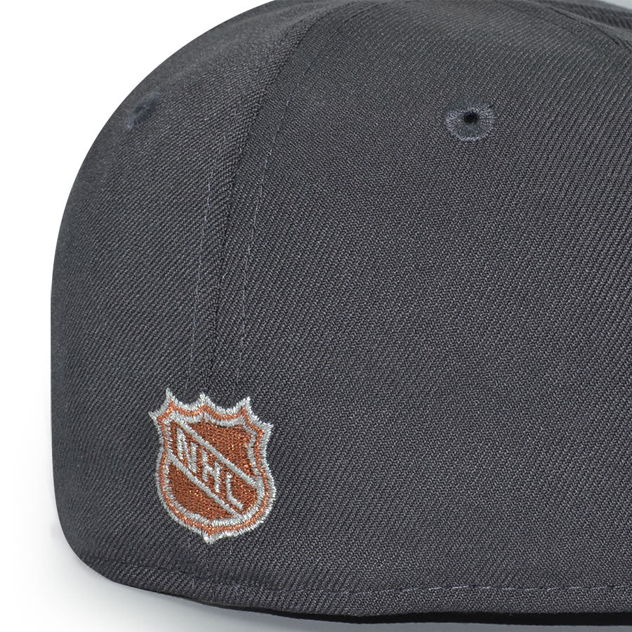 Chicago Blackhawks "CHI CHI HAWKS" Exclusive New Era 59Fifty Fitted Hat - Dark Graphite/Oceanside