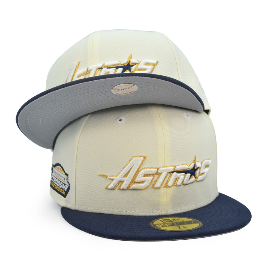 Houston Astros ASTRODOME Exclusive New Era 59Fifty Fitted Hat - Chrome/Navy