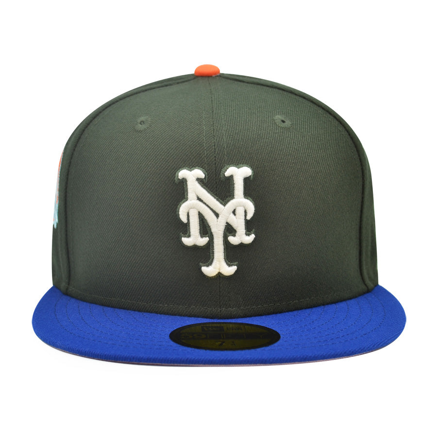 New York Mets 50th ANNIVERSARY Exclusive New Era 59Fifty Fitted Hat - Dark Seaweed/Calming Blue