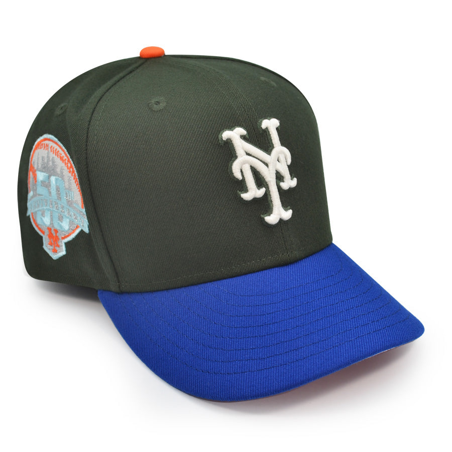 New York Mets 50th ANNIVERSARY Exclusive New Era 59Fifty Fitted Hat - Dark Seaweed/Calming Blue