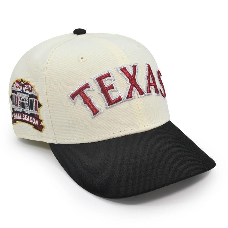 Texas Rangers FINAL SEASON Exclusive New Era 59Fifty Fitted Hat - Chrome/Black