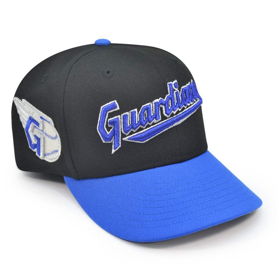 Cleveland Guardians ALTERNATE WINGS Exclusive New Era 59Fifty Fitted Hat - Black/Blue Bead