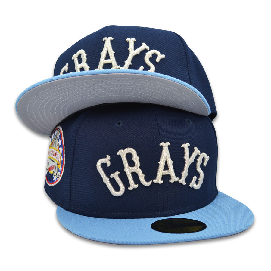 Homestead Grays Negro American League Exclusive New Era 59Fifty Fitted Hat - Navy/Sky