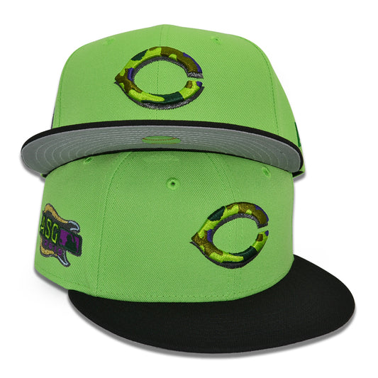 Cincinnati Reds "PERFECT CELL" Exclusive New Era 59Fifty Fitted Hat - Lime/Black