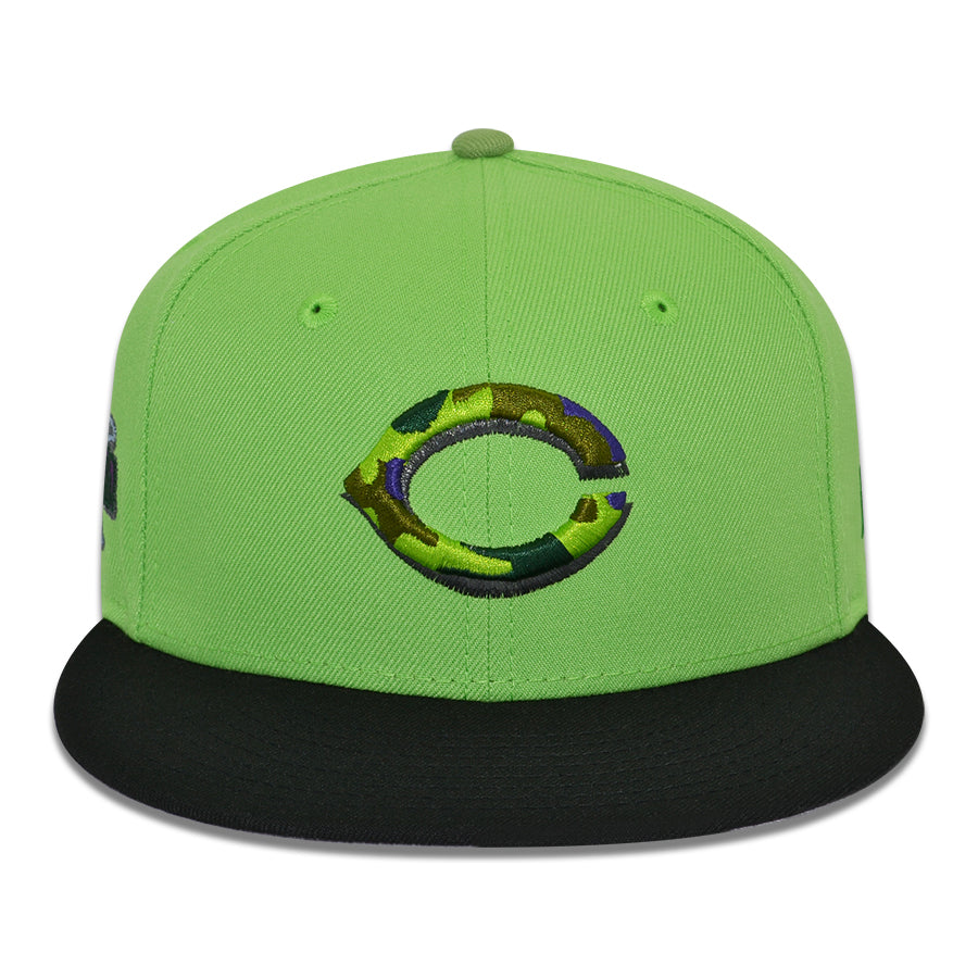 Cincinnati Reds "PERFECT CELL" Exclusive New Era 59Fifty Fitted Hat - Lime/Black
