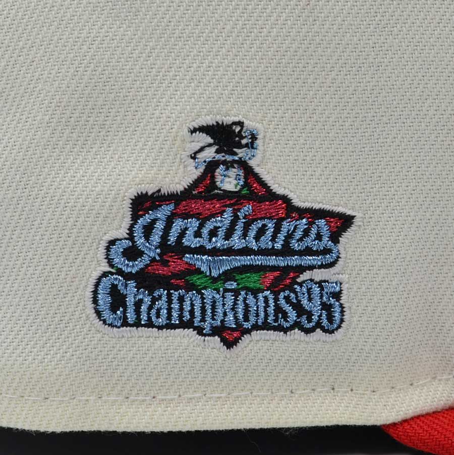 Cleveland Indians 1995 CHAMPIONS Exclusive New Era 59Fifty Fitted Hat - Chrome/FDR