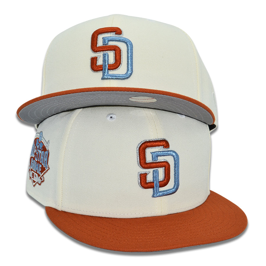 San Diego Padres "SUMMER DAYS" Exclusive New Era 59Fifty Fitted Hat - Chrome/Rust Orange