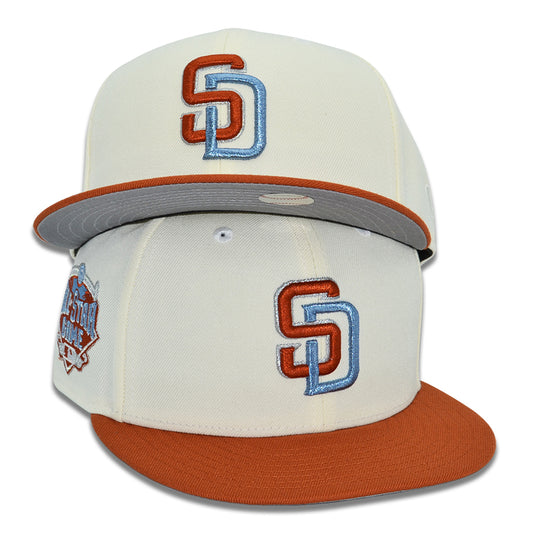 San Diego Padres "SUMMER DAYS" Exclusive New Era 59Fifty Fitted Hat - Chrome/Rust Orange
