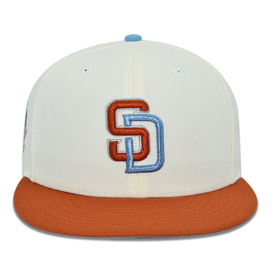 San Diego Padres "SUMMER DAYS" Exclusive New Era 59Fifty Fitted Hat - Chrome/Rust Orange