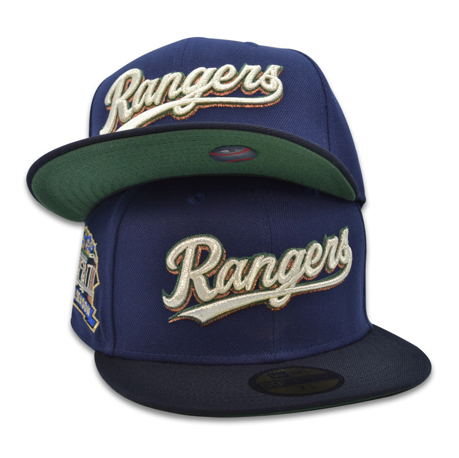 Texas Rangers FINAL SEASON Exclusive New Era 59Fifty Fitted Hat - Light Navy/Black