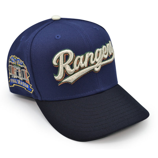 Texas Rangers FINAL SEASON Exclusive New Era 59Fifty Fitted Hat - Light Navy/Black