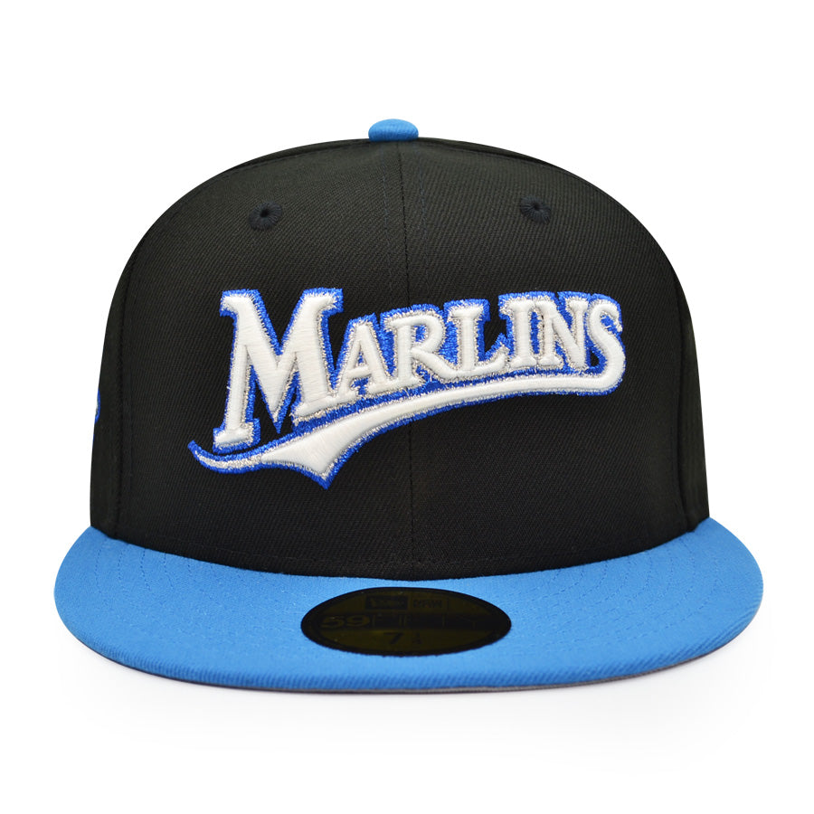 Florida Marlins 10TH ANNIVERSARY Exclusive New Era 59Fifty Fitted Hat - Black/RS Blue