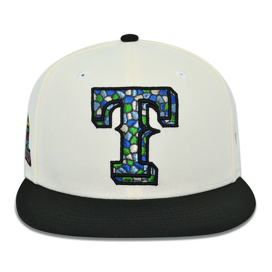 Texas Rangers "HALO GLASS" Exclusive New Era 59Fifty Fitted Hat - Chrome/Black