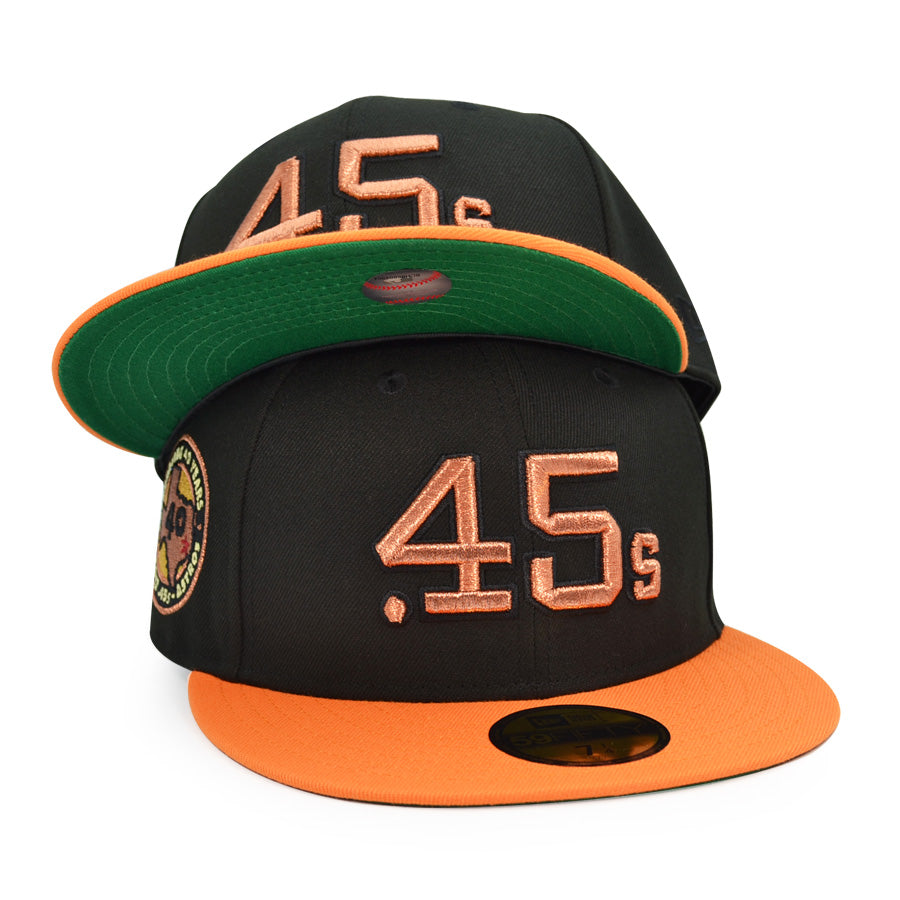 Houston Colt 45's 40th ANNIVERSARY Exclusive New Era 59Fifty Fitted Hat - Black/Orange Pop