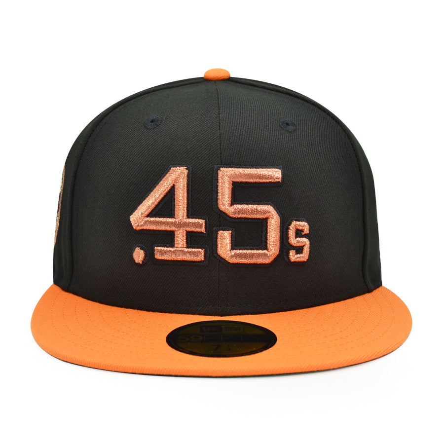 Houston Colt 45's 40th ANNIVERSARY Exclusive New Era 59Fifty Fitted Hat - Black/Orange Pop