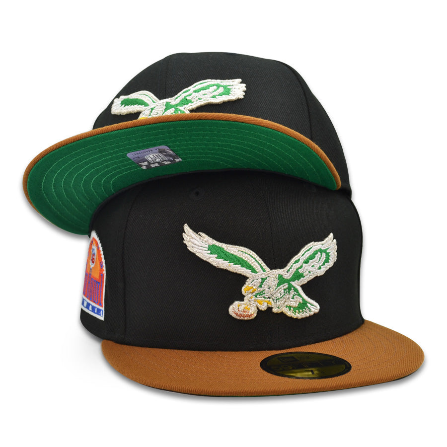 Philadelphia Eagles 1993 PRO-BOWL Exclusive New Era 59Fifty NFL Fitted Hat -Black/Toasted Almond