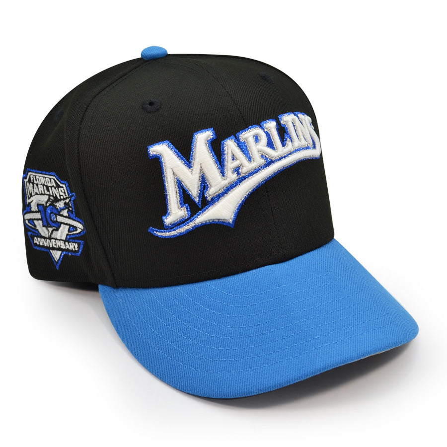 Florida Marlins 10TH ANNIVERSARY Exclusive New Era 59Fifty Fitted Hat - Black/RS Blue