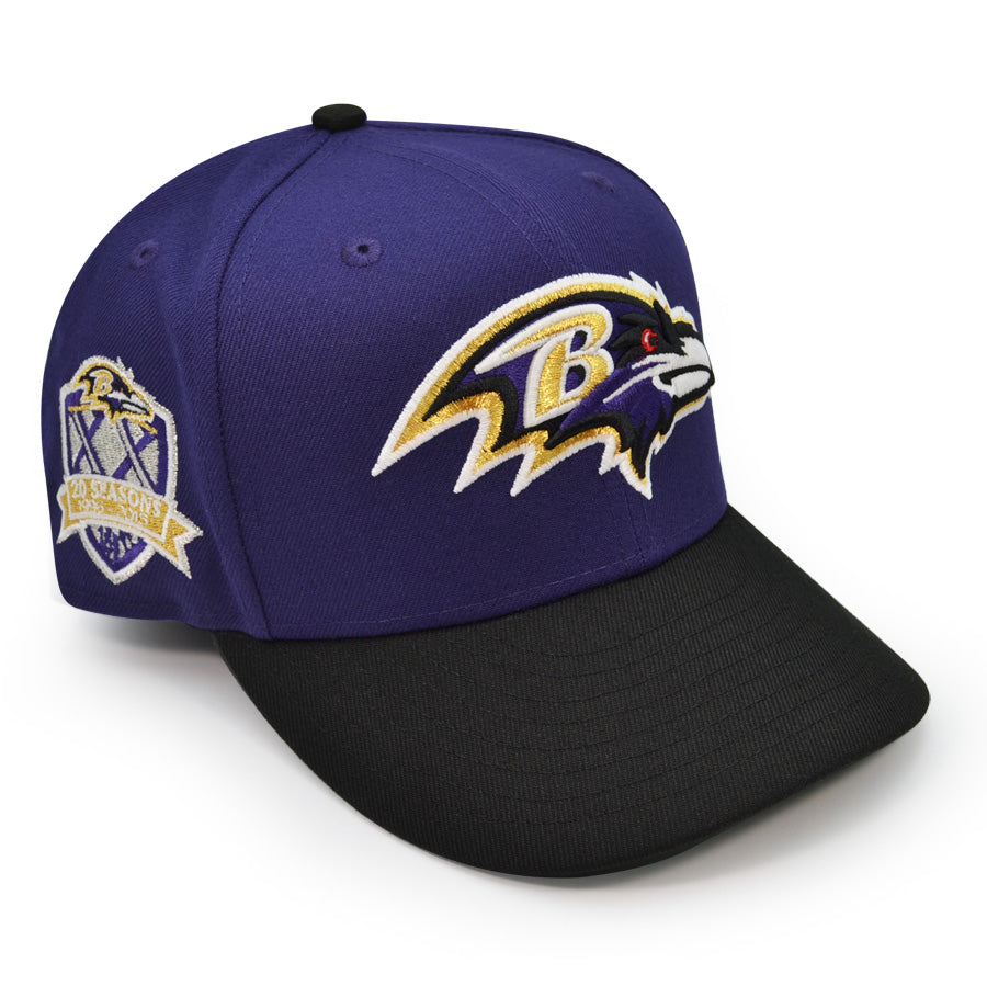 Baltimore Ravens 20 SEASONS Exclusive New Era 59Fifty NFL Fitted Hat -Purple/Black