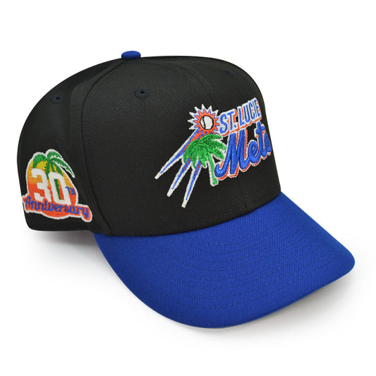 St. Lucie Mets 30th Anniversary Exclusive New Era 59Fifty Fitted Hat - Black/Royal