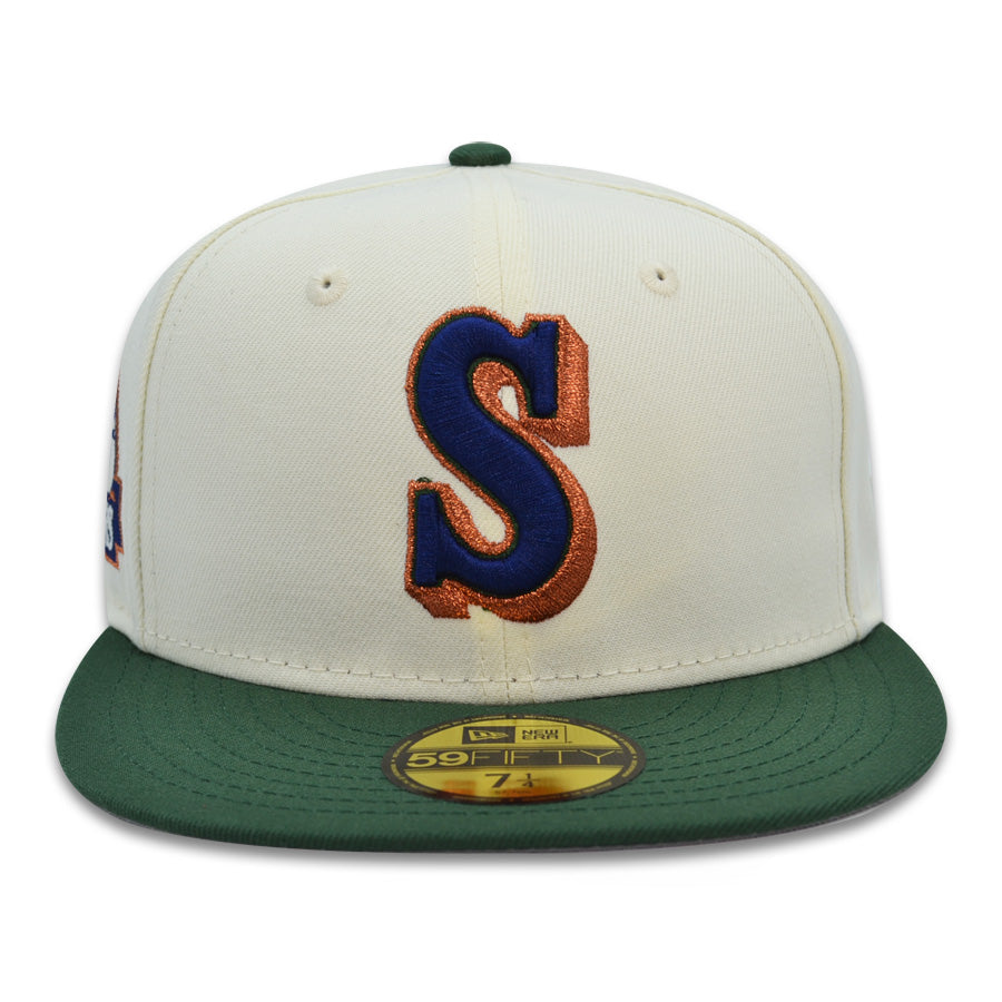 Seattle Mariners 30th ANNIVERSARY Exclusive New Era 59Fifty Fitted Hat - Chrome/Pine