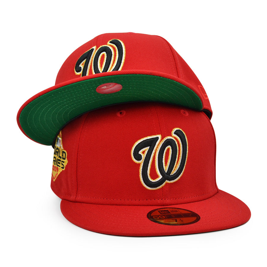 Washington Nationals 2019 WORLD SERIES Exclusive New Era 59Fifty Fitted Hat - Scarlet