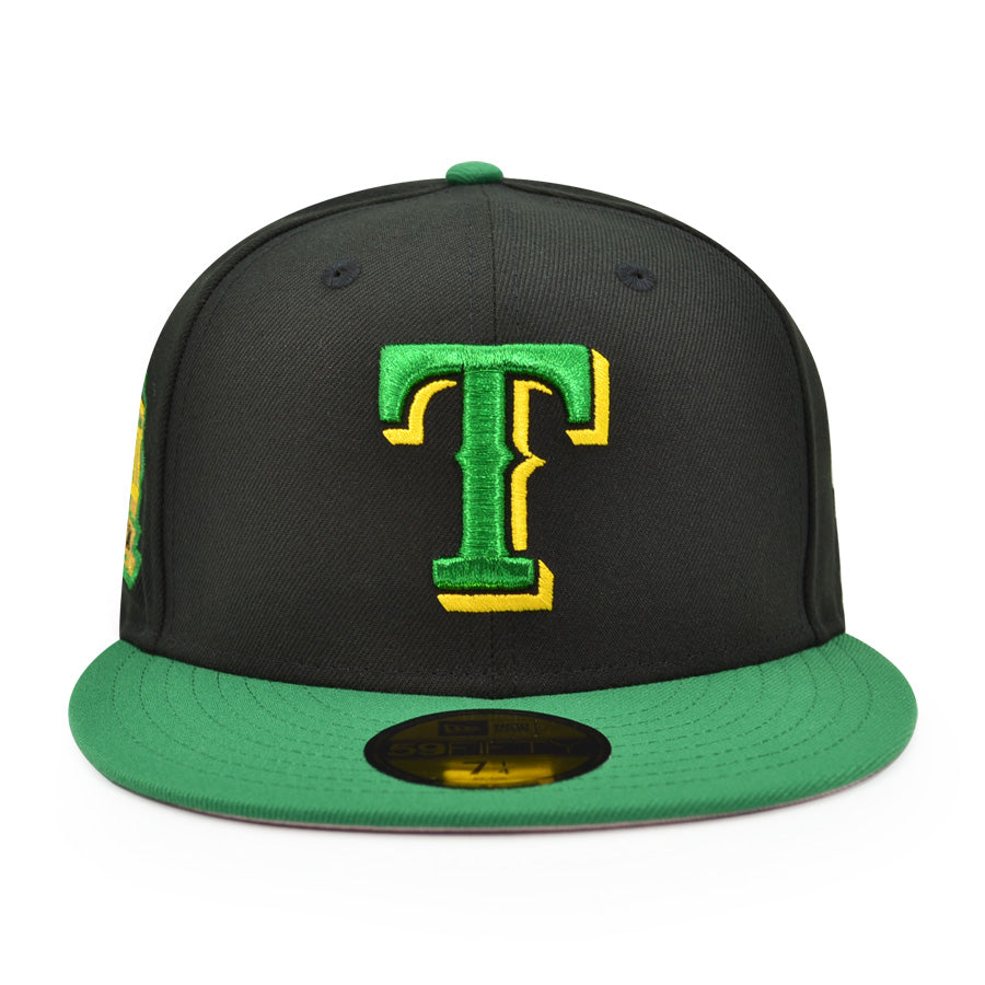Texas Rangers FINAL SEASON Exclusive New Era 59Fifty Fitted Hat - Black/Green