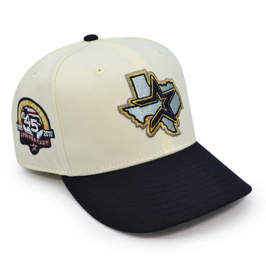 Houston Astros 45th ANNIVERSARY Exclusive New Era 59Fifty Fitted Hat – Chrome/Navy
