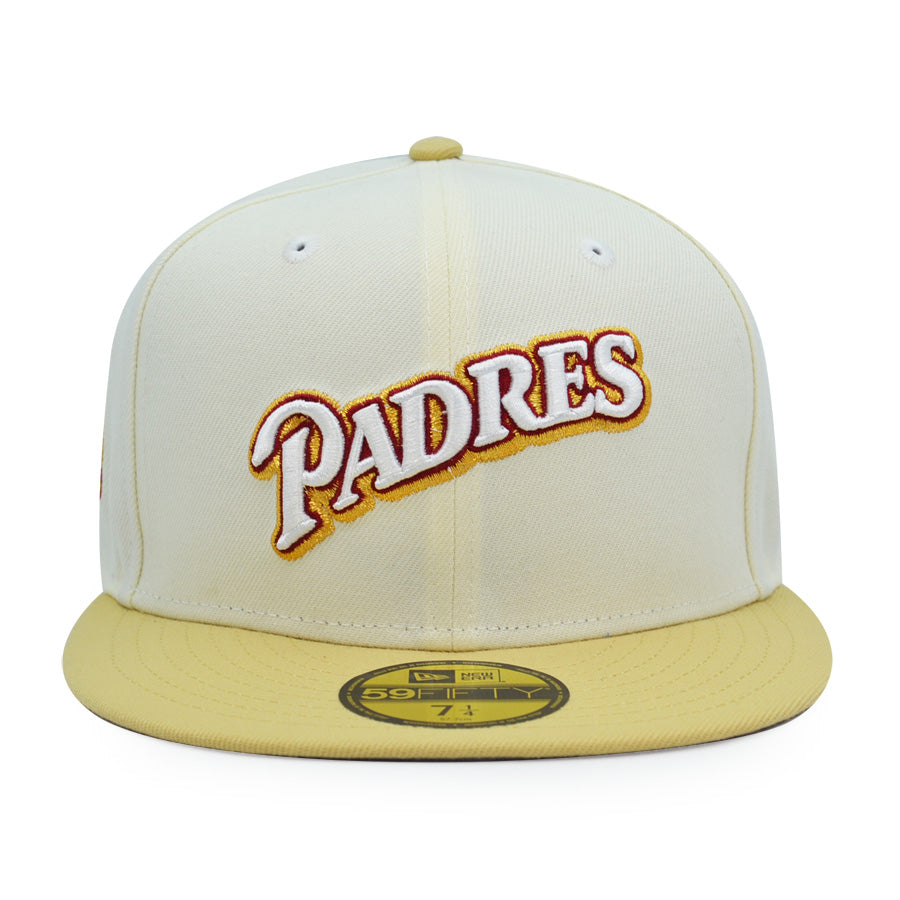 San Diego Padres 40th ANNIVERSARY New Era 59Fifty Fitted Hat - Chrome/Vegas Gold