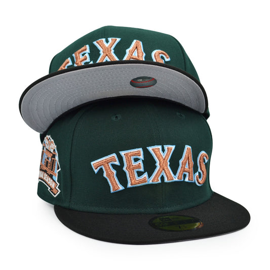 Texas Rangers FINAL SEASON Exclusive New Era 59Fifty Fitted Hat - Dark Green/Black