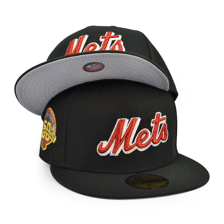 New York Mets 50th ANNIVERSARY Exclusive New Era 59Fifty Fitted Hat - Black